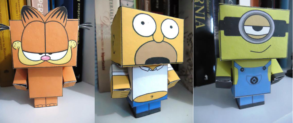 repertorio-criativo-paper-toy-garfield-homer-simpson-minion